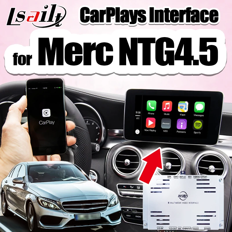 Plug & Play IOS Auto Box для Benz C/E/A/B/ML/GLK с ntg4.5 поддержкой беспроводной carplay|box for|box boxplug box |