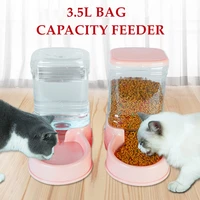 3 5 l pet automatic feeding bowls dog food feeder cat water feeder large capacity food water dispenser large capacity pet bowls