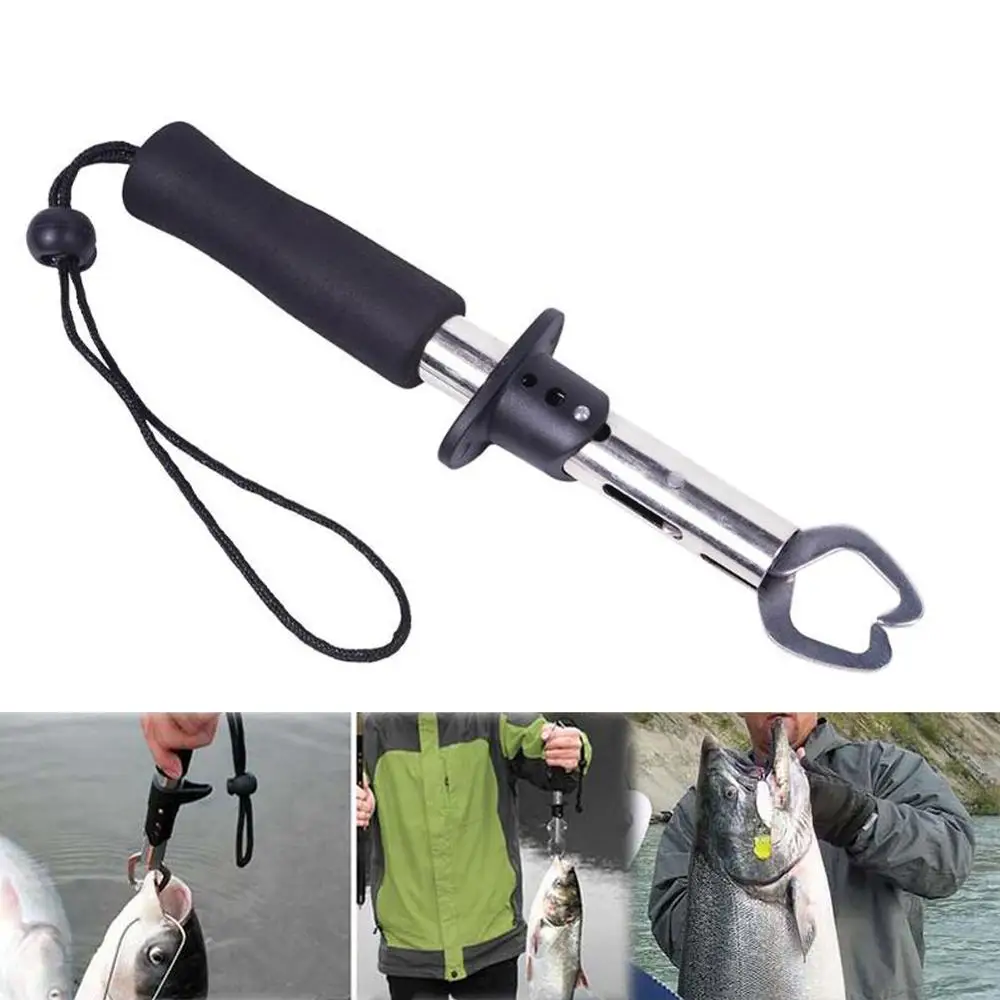 

Fishing Gripper Stainless Steel Fish Lip Grip Handle Grab Carp Fishing Lip Grip Alicate De Pesca Fishing Tackle Tools Portable