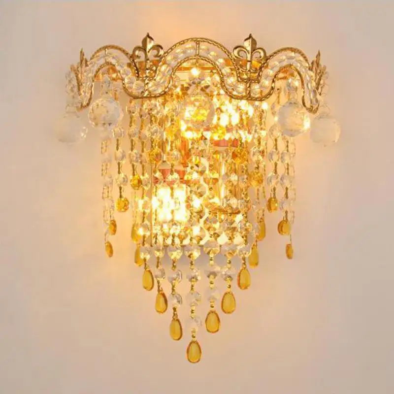 Хрустальная настенная лампа для гостиной коридора кровати светодиодный