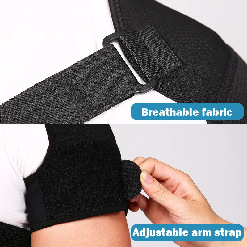 

Adjustable Sports Double Shoulder Support Brace Strap Wrap Back Protector for Women Men Prevent Sprain Pressurize Pads Bandage