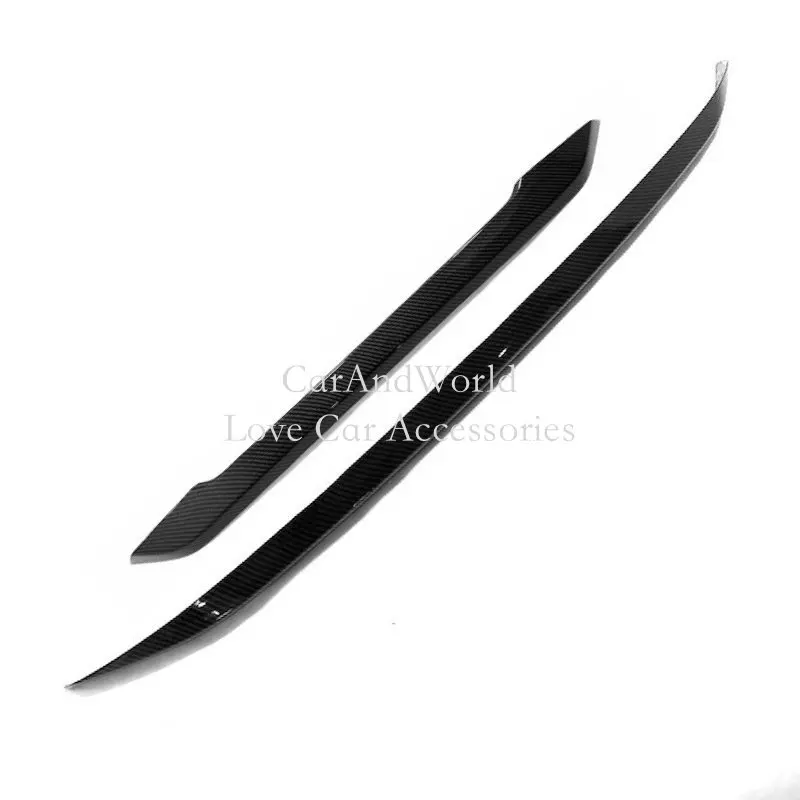 06-Black 2pcs Задняя дверь планки хвост для багажника, бампера полоски-накладки Крышка хромированная Наклейка для Toyota Corolla Автомобильный дизайн декоративная накладка аксессуары - Цвет: 06-Black 2pcs