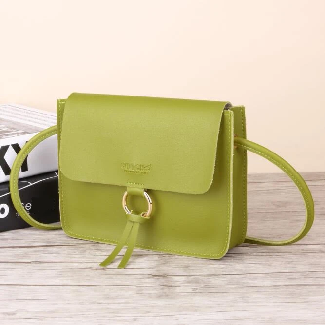 Светло-зеленый Bolsa feminina, известный бренд, мини сумки через плечо для женщин, сумки-мессенджеры, маленькие женские сумки через плечо, клатч, Сумочка для телефона - Цвет: Светло-зеленый