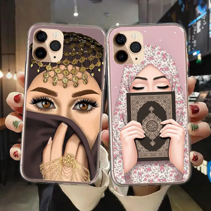 

Fashion Arab Islamic Girl Muslim Women Phone Case For iPhone 13 Mini 12 11 Pro Max XR XS Max 7 8 Plus 6 6S SE 2020 XS Soft cover