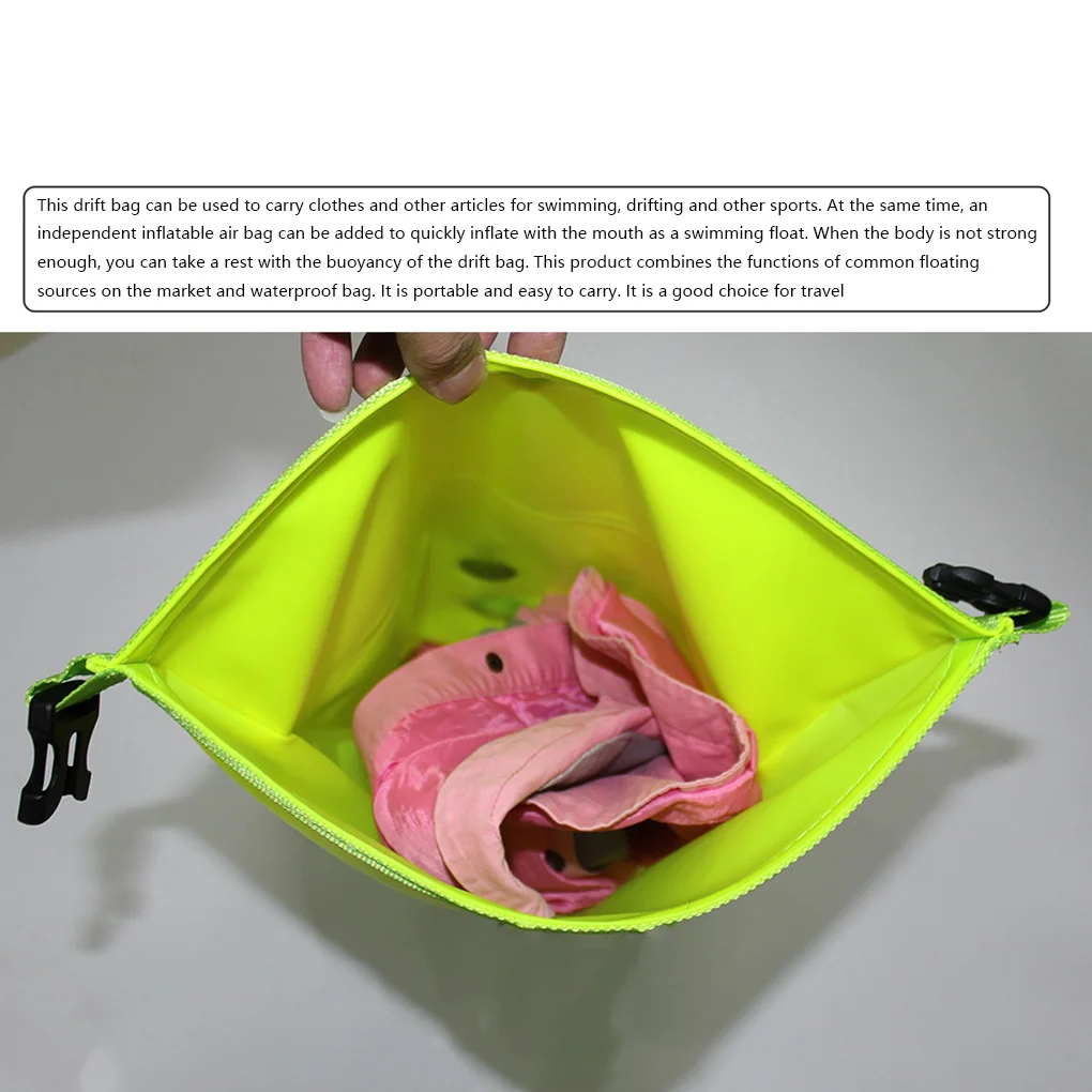 

70*37cm Swimming Bag Inflatable Swimming Buoy Life Bag Tow Floating Dry Bag Swimming Diving Safety Signal Air Bag Inflate Ring