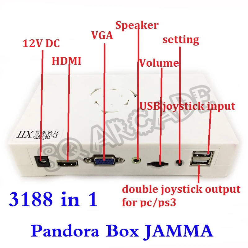 

Pandora аркадная игра Box 3188 в 1 Jamma Multi Аркадная Игра настольная Поддержка VGA / HDMI HD для видеоигр 53 из 3D игр