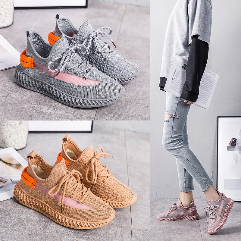 

2020 Spring Women Casual Shoes Fashion Breathable Walking Mesh Flat Shoes Sneakers Women Tenis Feminino Vulcanized Shoes