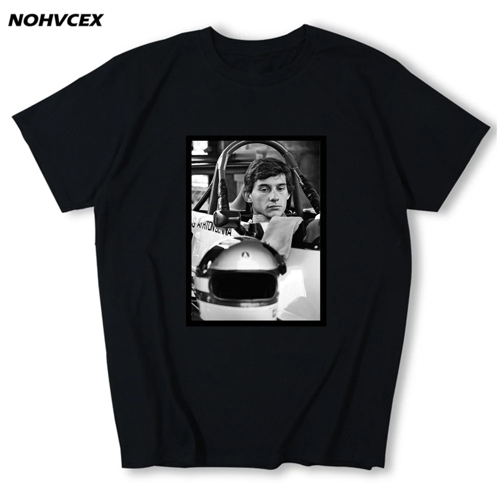 Мужская футболка топы для фанатов автомобиля крутая мой любимый водитель Айртон