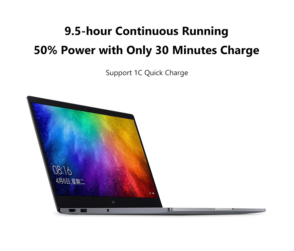 Ультратонкий ноутбук Xiaomi Air 13," Intel i5/i7 четырехъядерный 8 Гб DDR4 256 ГБ PCle SSD MX250 2 Гб Распознавание отпечатков пальцев Домашний ПК