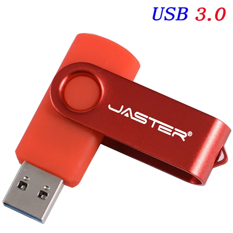 JASTER D300 USB флэш-накопитель 3,0 ручка накопитель 128 Гб 64 ГБ 32 ГБ 16 ГБ 8 ГБ 4 ГБ вращающийся дизайн карта памяти Флешка с бесплатной упаковкой - Цвет: Red