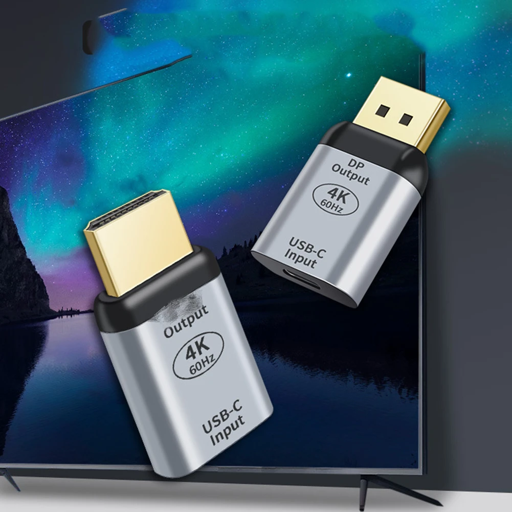 

USB Type C Female to HDMI-compatible DisplayPort DP Male Adapter 4K 60Hz for Laptop Phone USB-C Adapter Converter