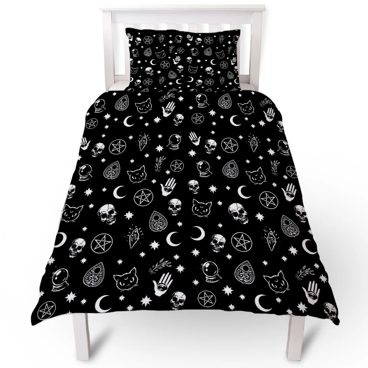 Костюм ведьмы череп Луна Гадания и предсказания Пододеяльник подушка чехол