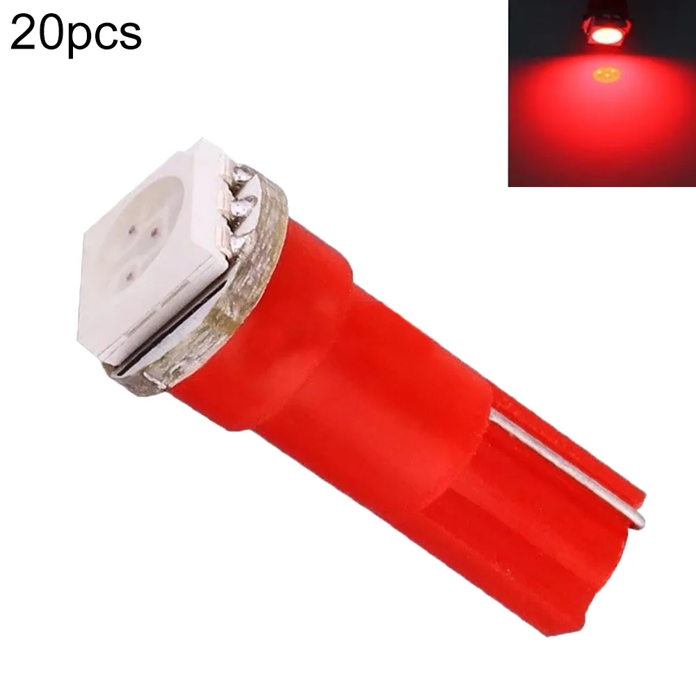 20 шт. T5 SMD 5050 светодиодный 12 В Автомобильная интерьерная световая приборная