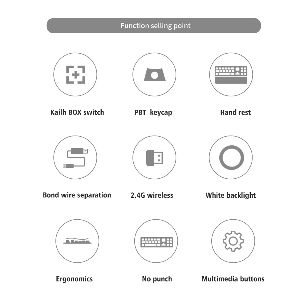 hexgears x3 gaming mechanical keyboard hand rest 87 key pbt keycap kailh upgrade box switch usb 2 4g wireless gamer keyboard free global shipping