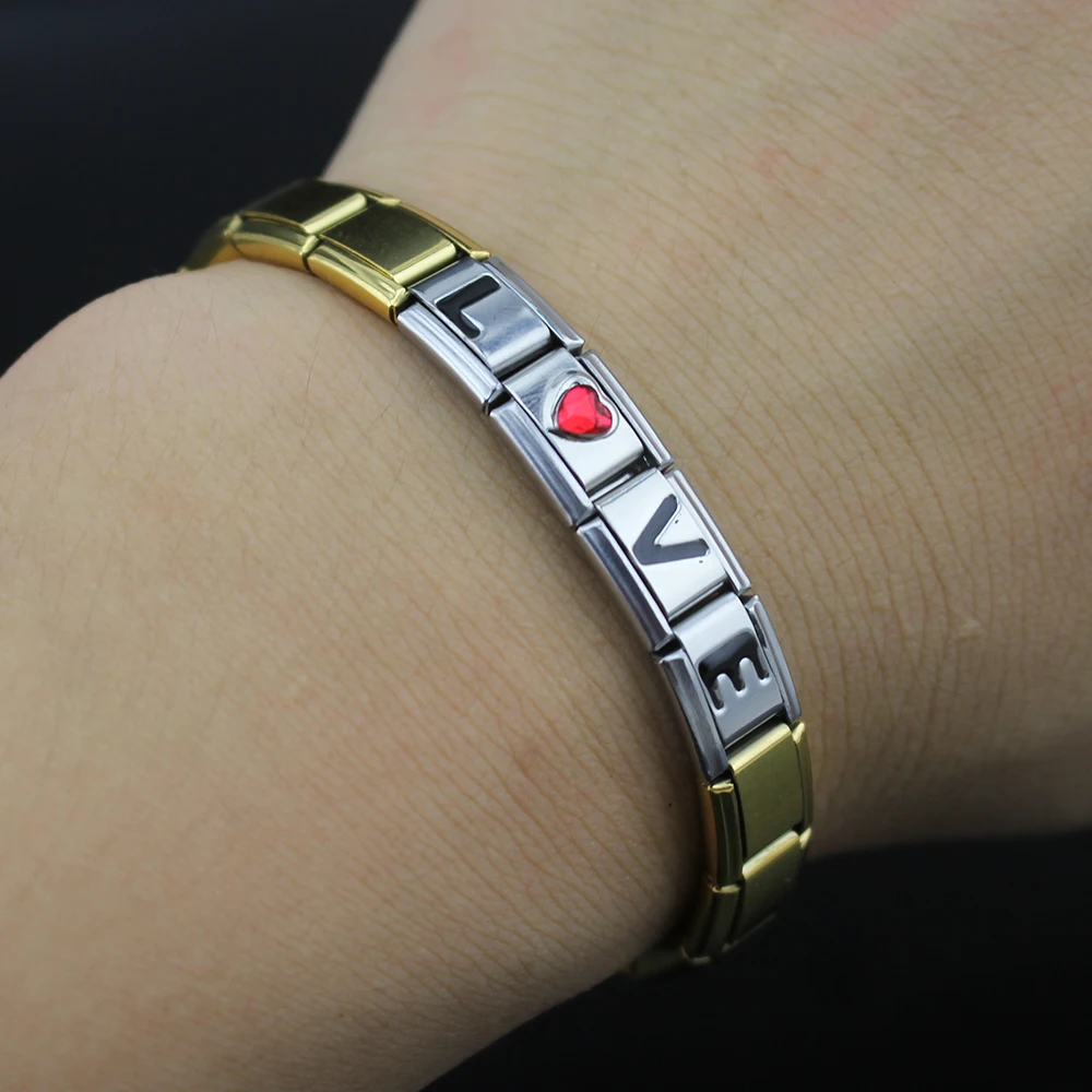 Женский и мужской браслет Hapiship 6 цветов из нержавеющей стали с надписью Love Charm 18