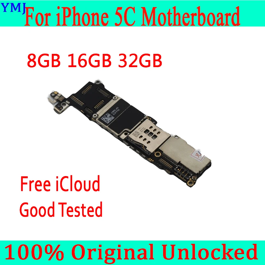 Заводская Разблокировка для iphone 5C материнская плата с системой IOS, Оригинальная для iphone 5C материнская плата с Бесплатный iCloud, хорошо протестирована