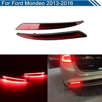 2pcs led rear bumper reflector warning light for ford mondeo 2013 2014 2015 2016 braking brake light turn signal light