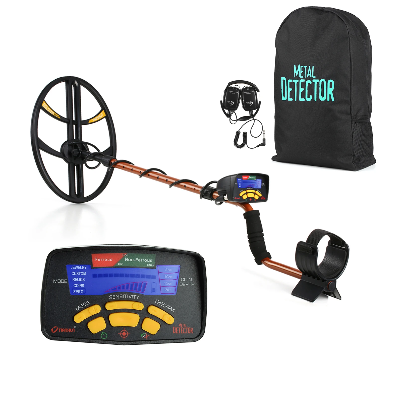 

Professional High Sensitivity Underground Metal Detector Gold Digger Jewelry Hunting Treasure Search LCD Display 11.5*15 Inches