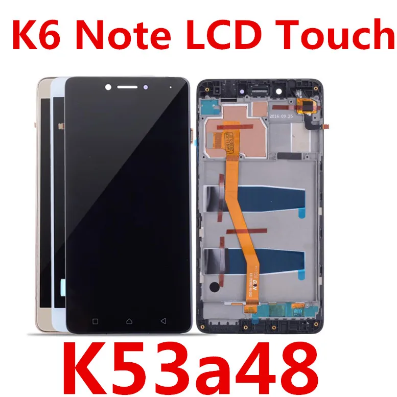 5 дюймов для Lenovo K6 Note K53a48 Полный ЖК дисплей дигитайзер Сенсорная панель экран в
