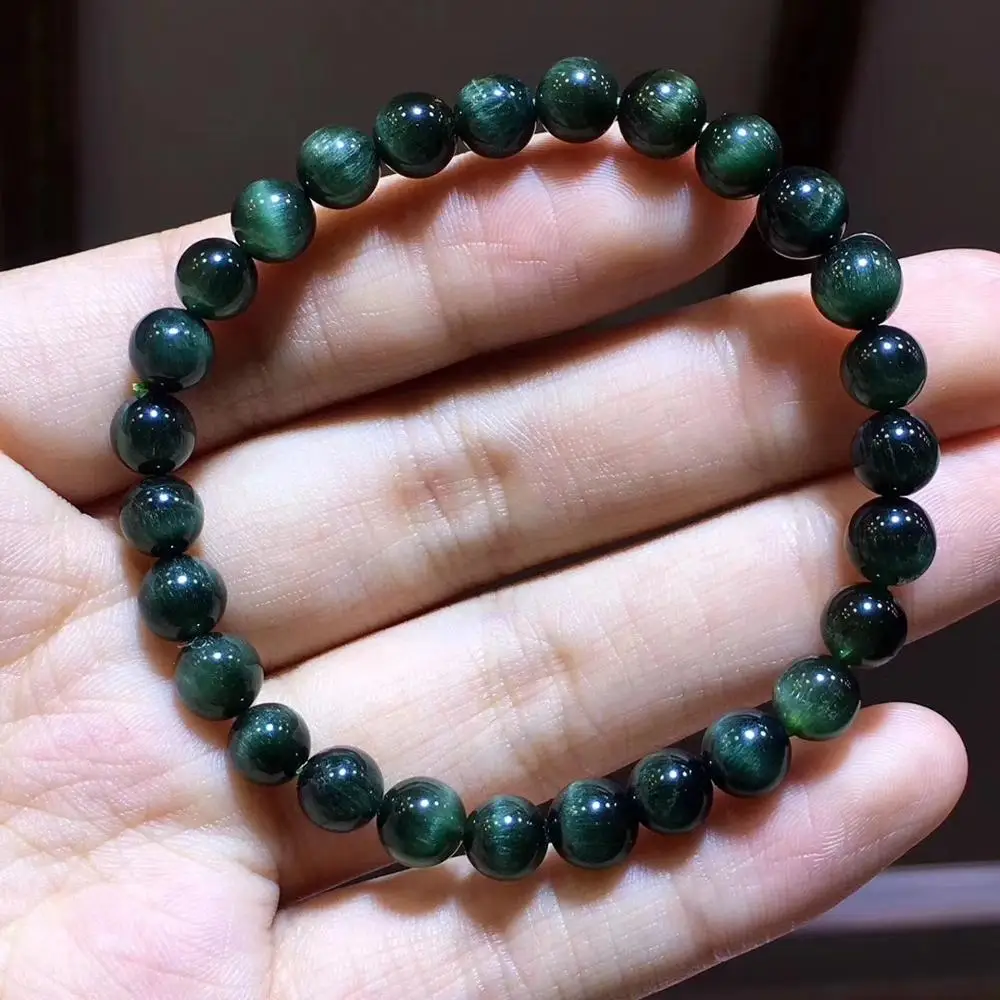 Из Бразилии Натуральный Зеленый Рутиловый Кварц солнцезащитные очки &quotкошачий