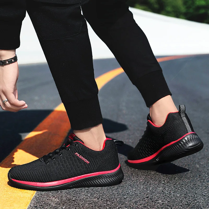 Для мужчин кроссовки Удобная спортивная обувь тренд легкой прогулочной обуви из