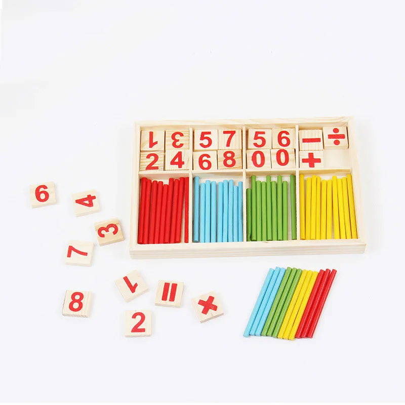Детские Обучающие палочки с подсчетом Развивающие деревянные игрушки