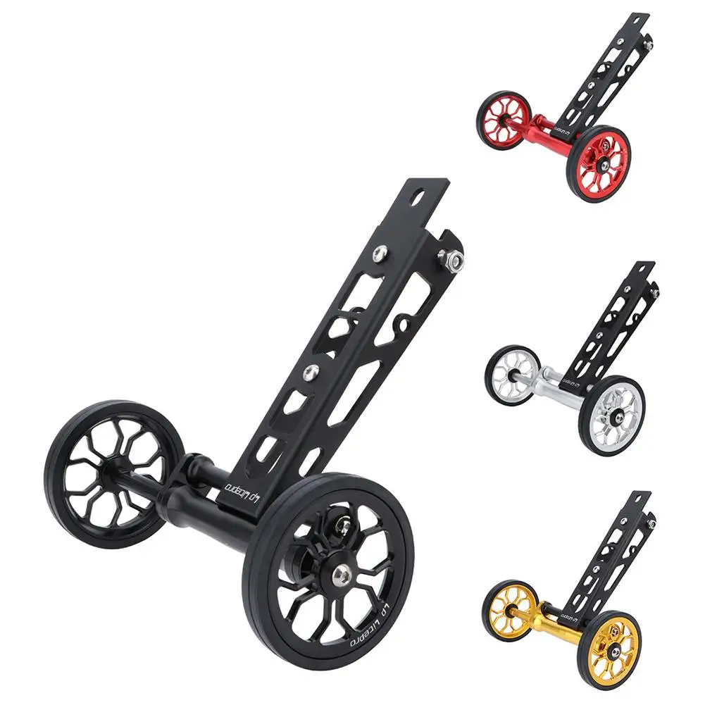 

Aluminum Alloy Folding Bike Extension Rod Easywheel 2 In 1 Push Wheel Bottle Cage Seat Combo Modified Accessories for Birdy