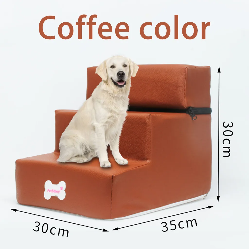 Кожаный нескользящий чехол для домашних питомцев с лестницей и маленьких собак