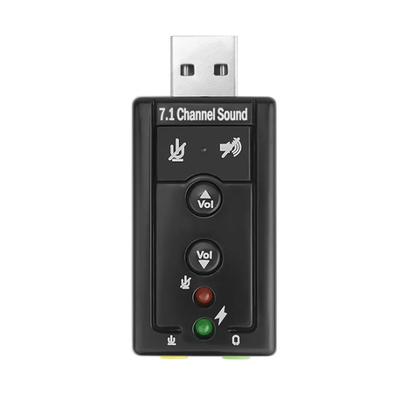 Звуковые карты виртуальные USB 2 0 звуковые микрофоны 7 1 стерео аудио адаптер 3 5 мм