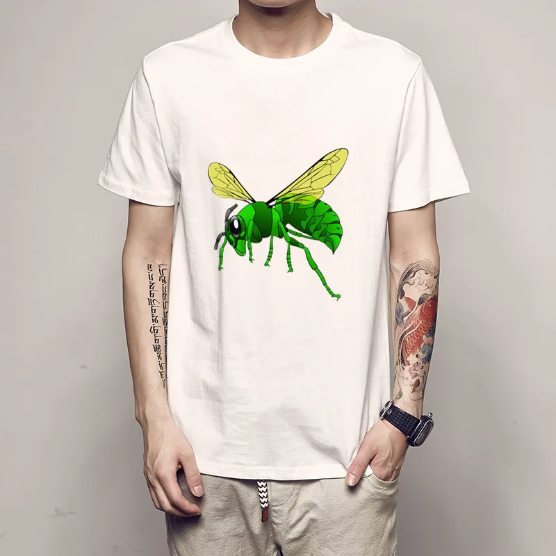 Футболки с принтом человек Зеленый Шершень уход за кожей лица Хлопок Платье