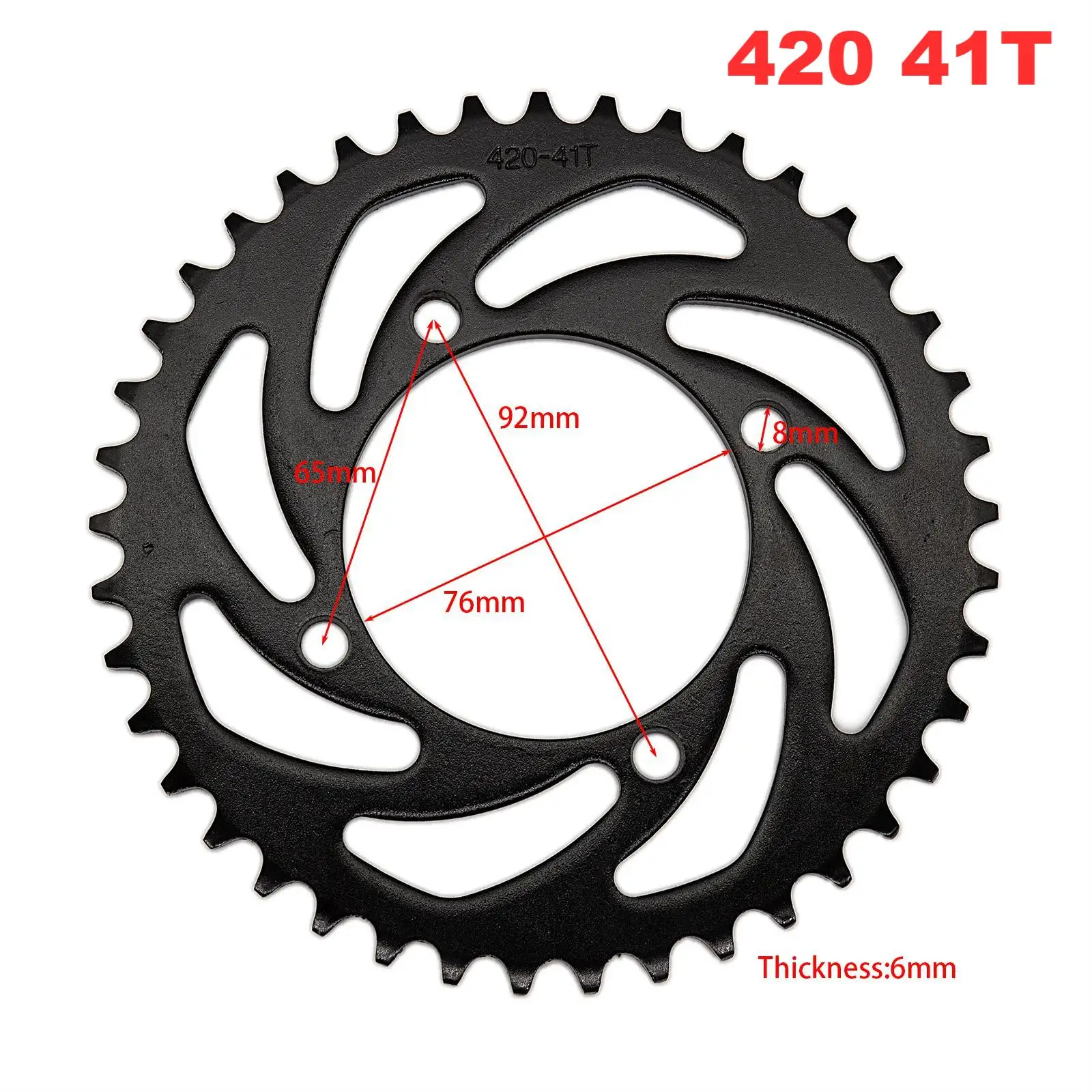 Зубцы 170 мм, 41 Т, 420 дюйма, 76 мм, Задняя звездочка цепи Cog для 110cc, 125cc, 140cc, 150CC, питпро, квадроцикла, внедорожника, квадроцикла
