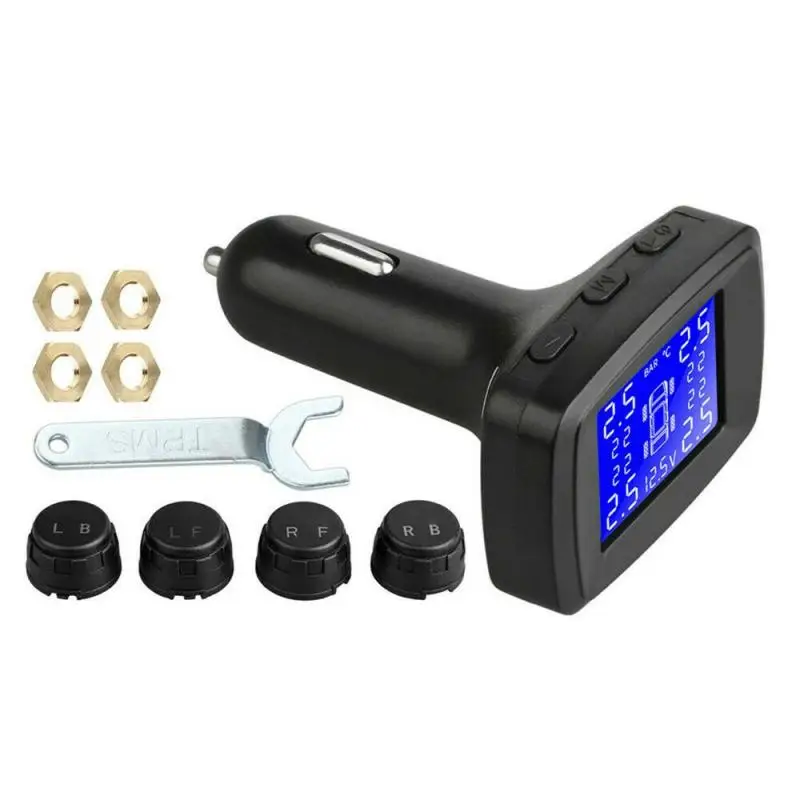Автомобильный беспроводной TPMS система контроля давления в шинах 4 внешних