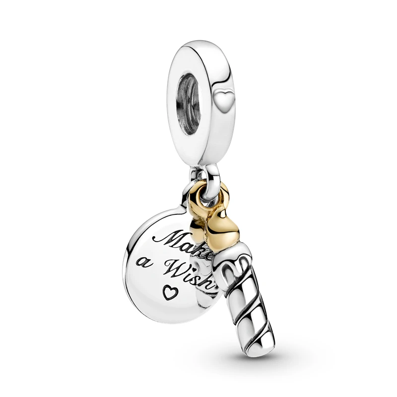 

Birthday presents 925 Sterling Silver Birthday Candle Dangle Charm Beads fit Original Pandora Bracelet Necklace 925 jewelry