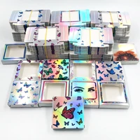 wholesale paper eyelash packaging box lash boxes packaging custom own logo for 10mm-25mm mink eyelashes square case bulk