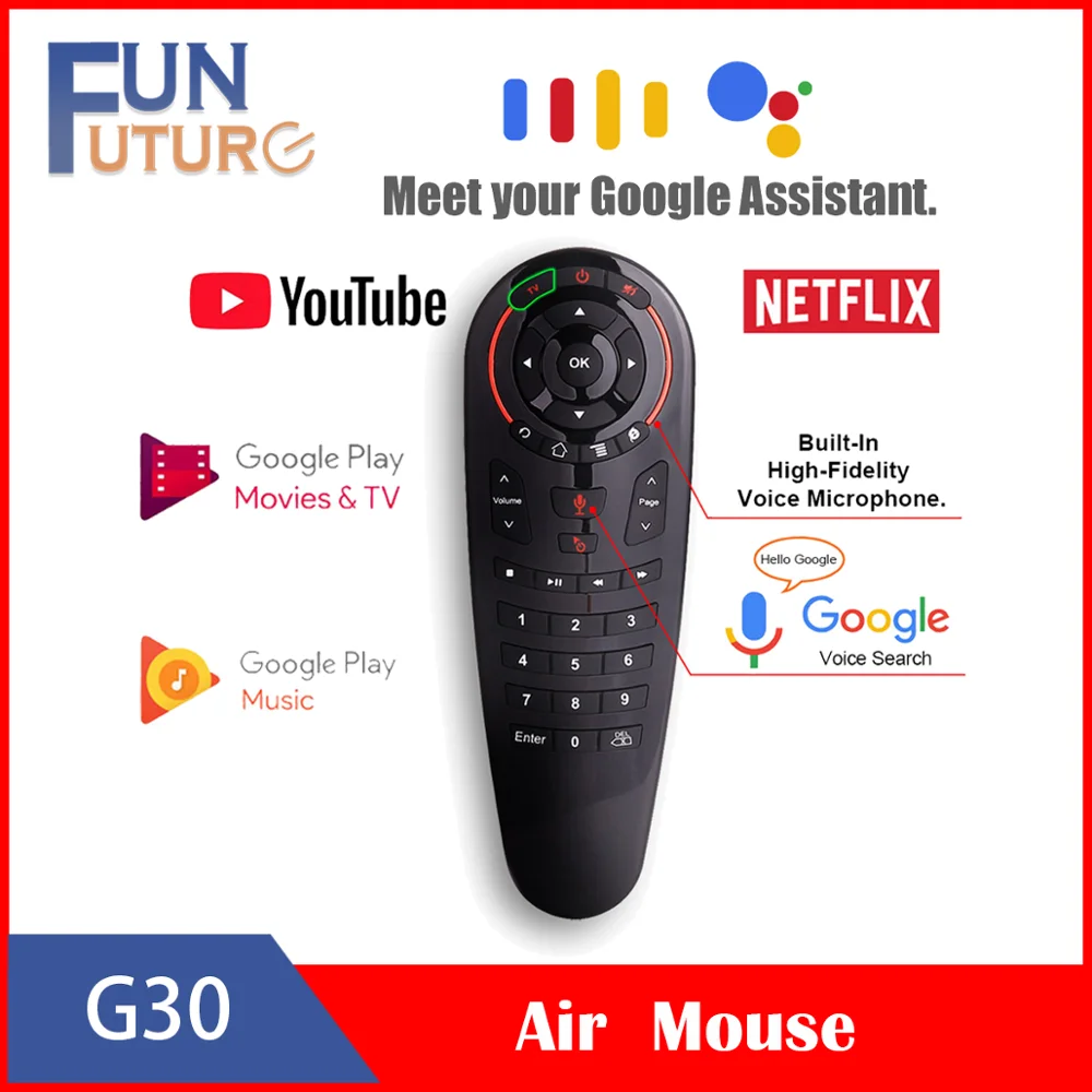 Пульт дистанционного управления G30 air mouse 2 4 ГГц с микрофоном | Электроника