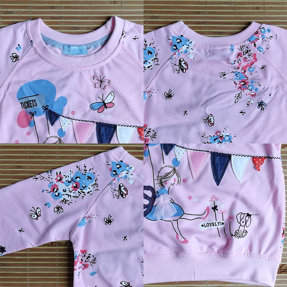 Детские модные корейские костюмы для девочек милый детский мультяшный свитер с