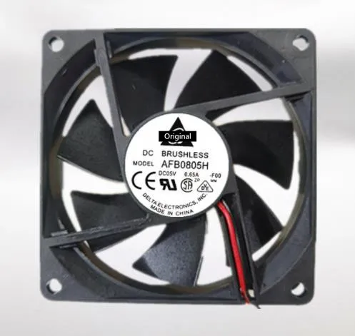 Оригинальный 100% рабочий AFB0805H 8025 5В 8 см двойной шарикоподшипник 3000 куб/мин об/мин осевой вентилятор охлаждения