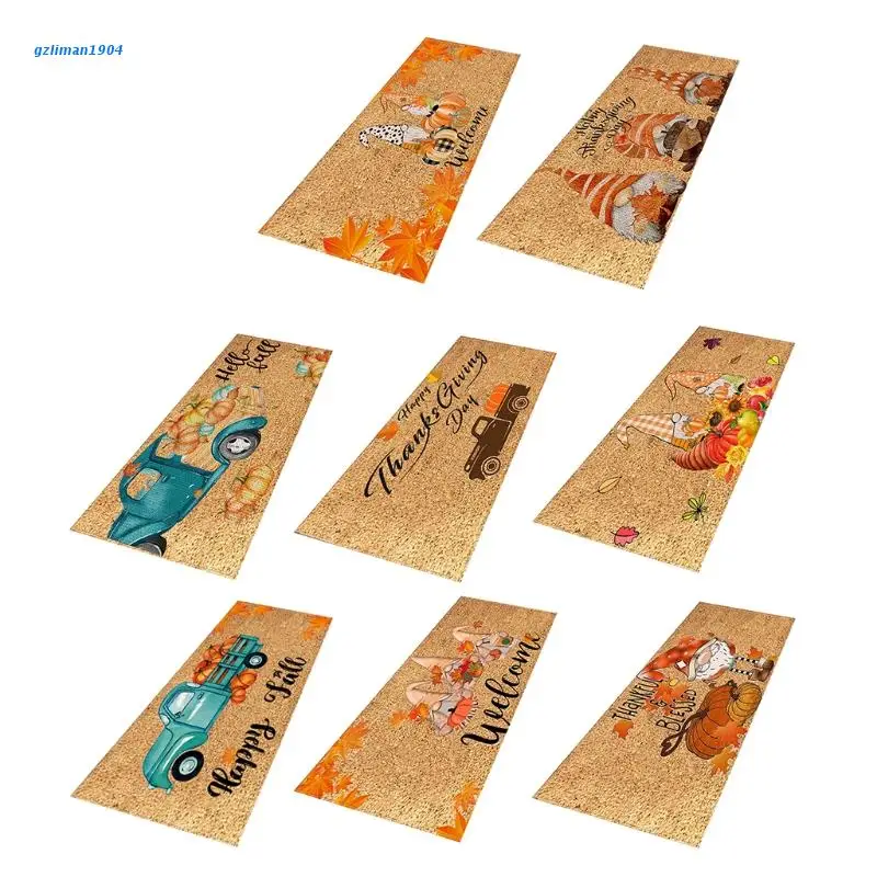 

P15D Gnome Mat Anti Slipping Door Mats for thansgiving Decoration Toilet Seat Cover Rug Washable Kitchen Bathroom Carpet Indoor