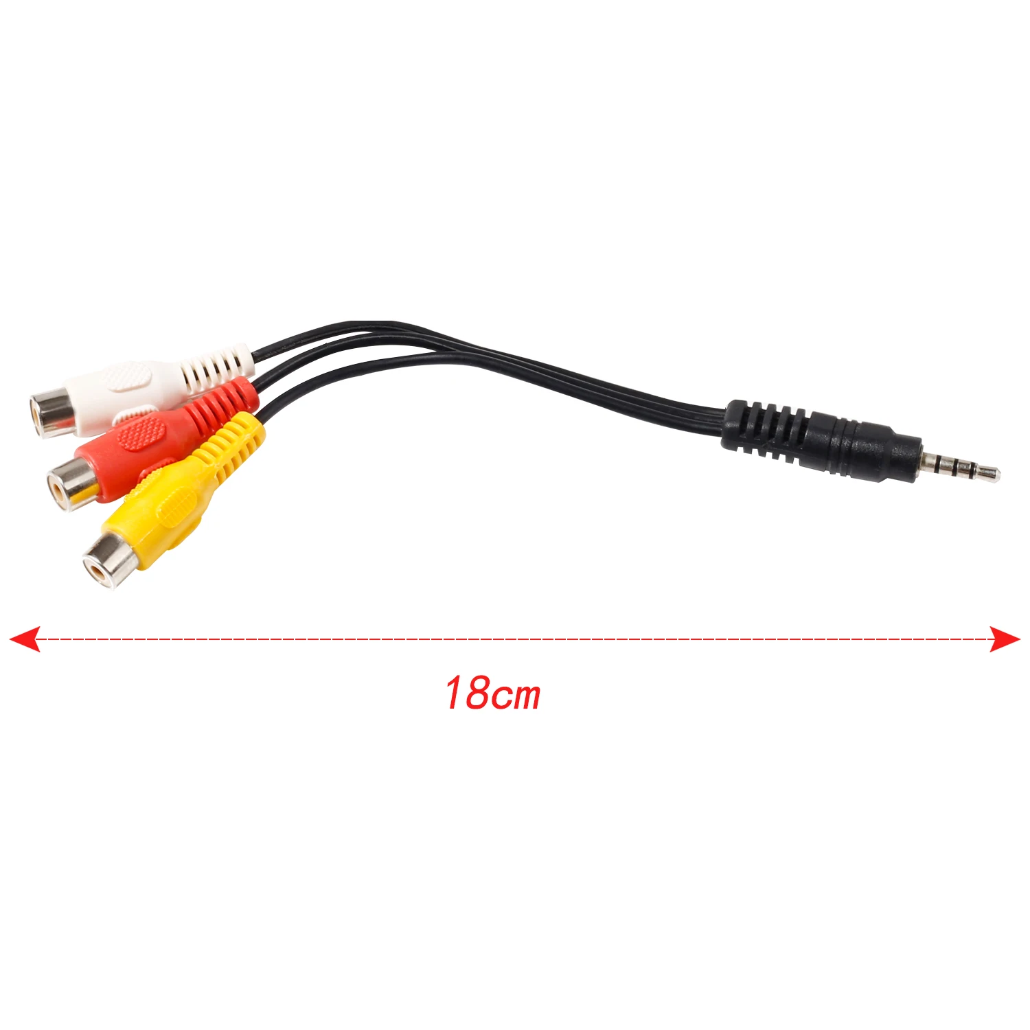 Кабель адаптера New For 1 3.5 мм Aux мужской стерео на 3 RCA женские аудио-видео AV для высокой производительности и воспроизведения.