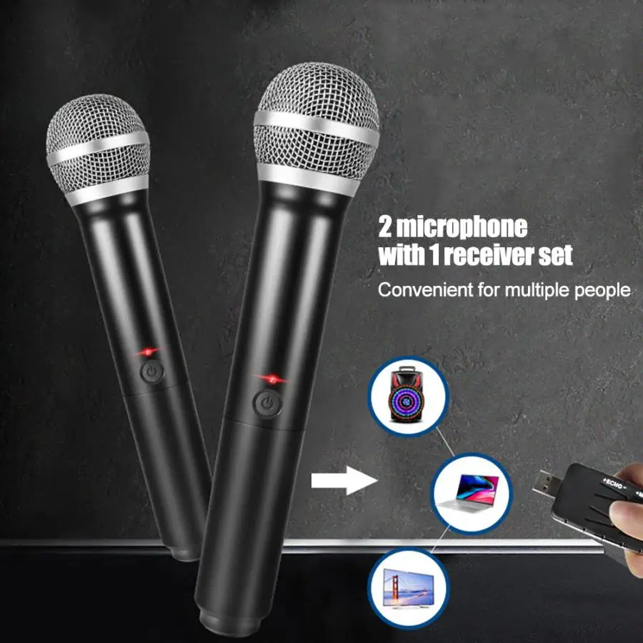 2 Microphone with 1 Receiver Set USB 3.0 Desktop Laptop Accessory for TV / Audio Computer New | Электроника