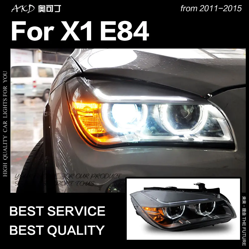 AKD автостайлинг фары для BMW X1 E84 2011 2015 новые светодиодный ные ангельские глазки DRL