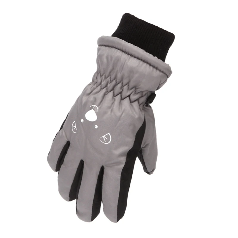 

Children Skiing Cycling Gloves Toddler Thick Warm Mittens Cute Bear Face Gloves popular
