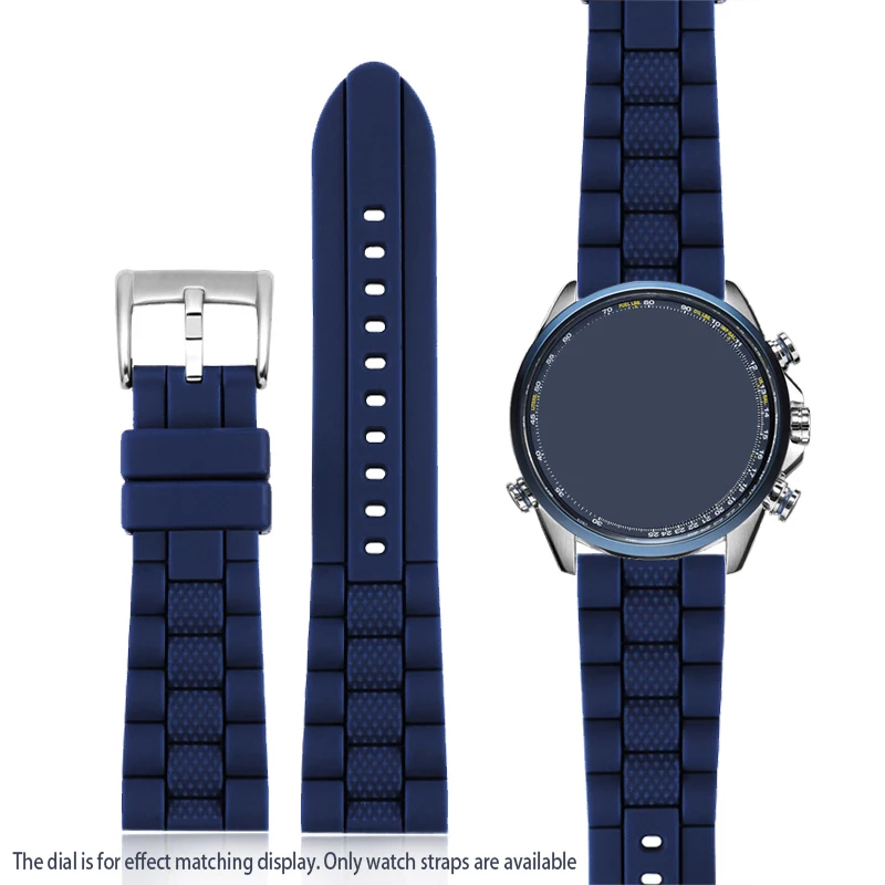 

High quality silicone strap is suitable for Xi'an Tiecheng Blue Angel at8020 Air Eagle Armani ar5919/5920 universal watch chain