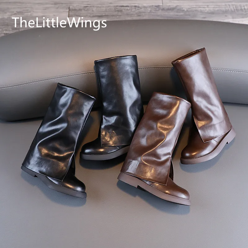 Очень мягкие высокие сапоги для девочек осень 2021 новая модная удобная уличная