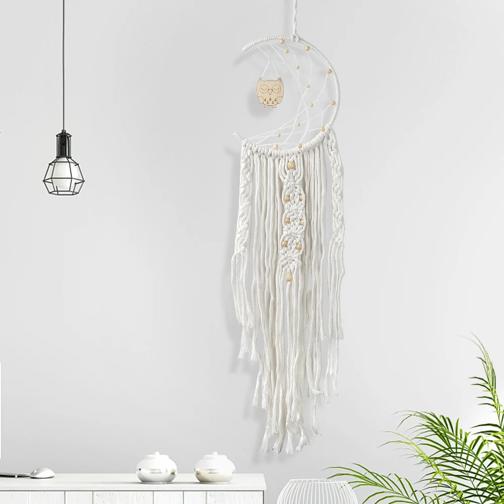 

Подвесное украшение для спальни, подвесное украшение для дома, подарок Ловец снов, украшение, настенная подвеска в виде совы, Ловец снов руч...