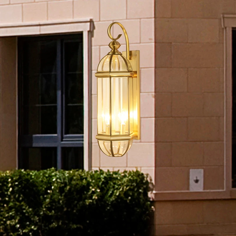 Полностью медный СВЕТОДИОДНЫЙ Уличный настенный светильник в американском