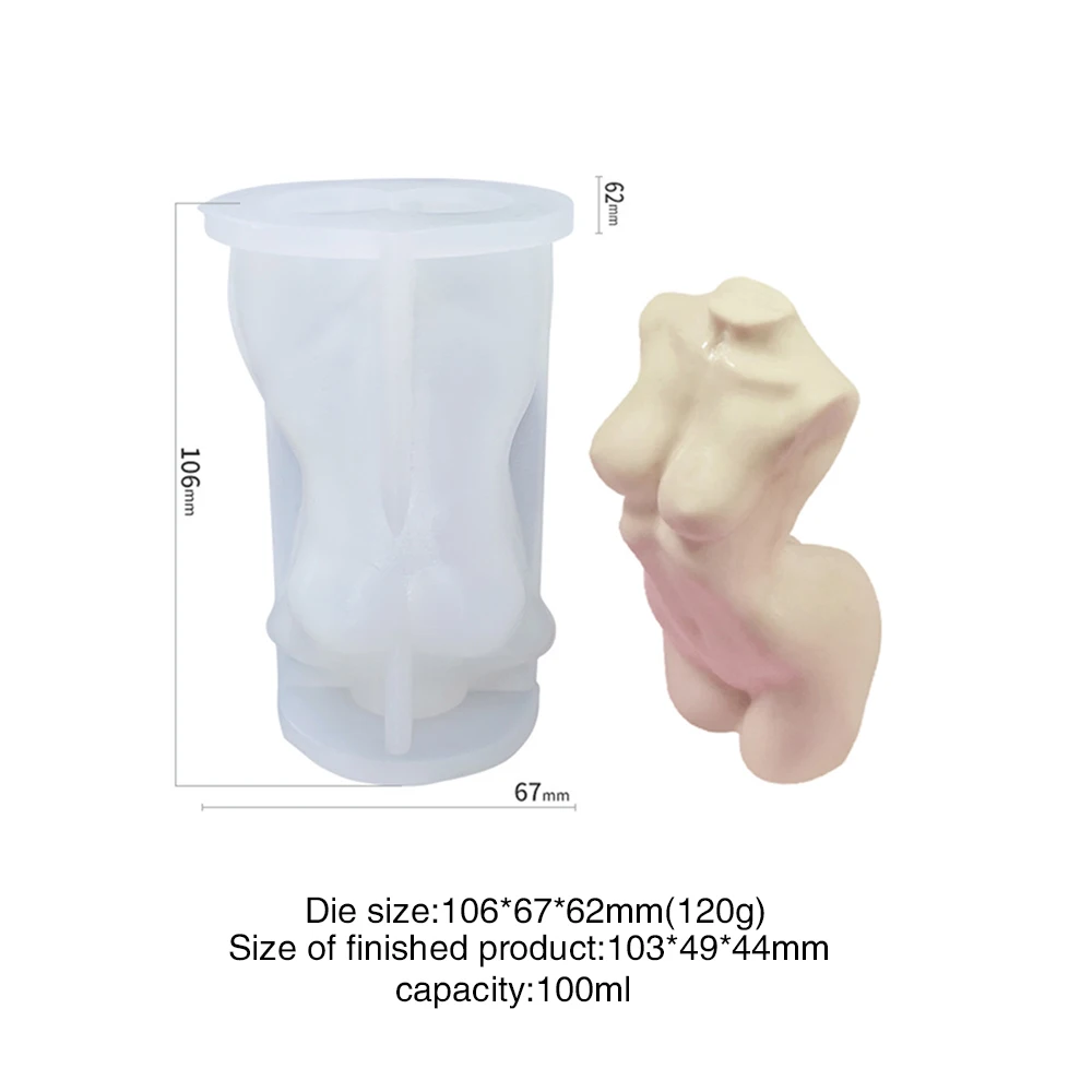3D самодельная форма для свечей силиконовая человеческого тела мужского и