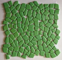 11 PCS Olive Green Ceramic Mosaic Kitchen Backsplash Tile Bathroom Wall Porcelain Tiles SSD023