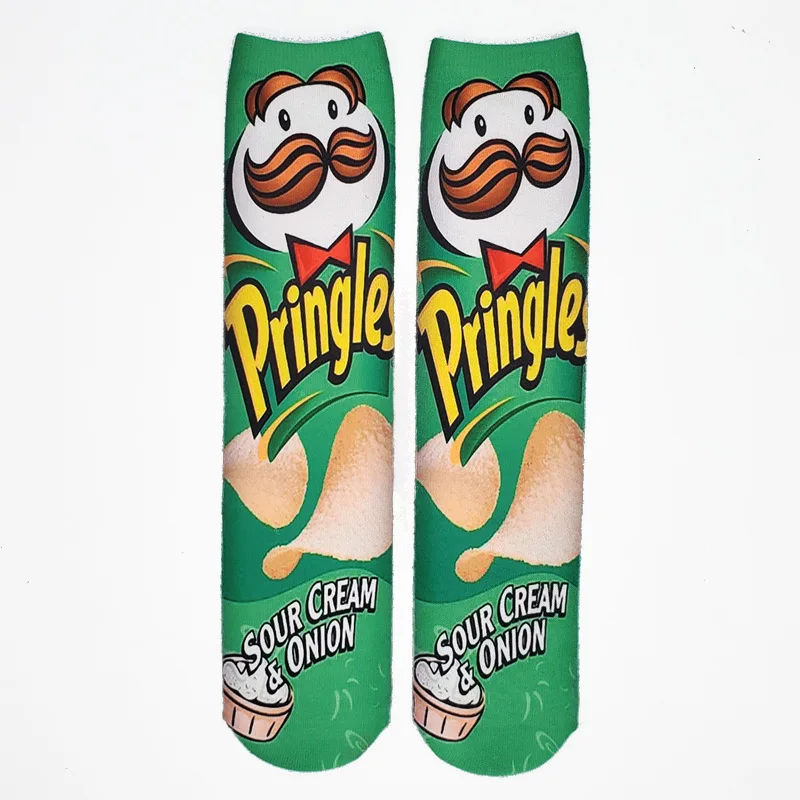 Носки с 3D принтом для мужчин и женщин хлопковые носки изображением картофельных