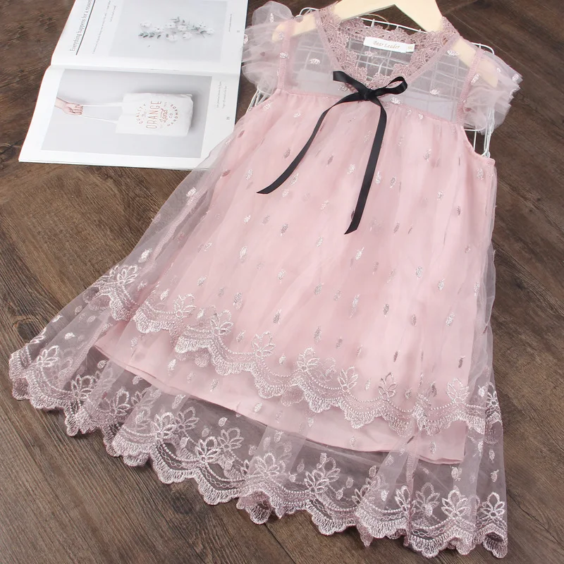 

Girls Dress Summer Embroidered Mesh Elegent Princess Dress Kids Dresses For Girls Birthday Party Ball Gown Children Clothing